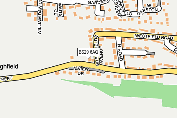 BS29 6AQ map - OS OpenMap – Local (Ordnance Survey)