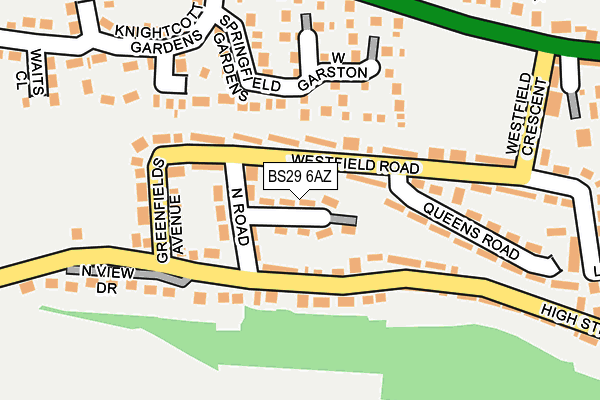 BS29 6AZ map - OS OpenMap – Local (Ordnance Survey)