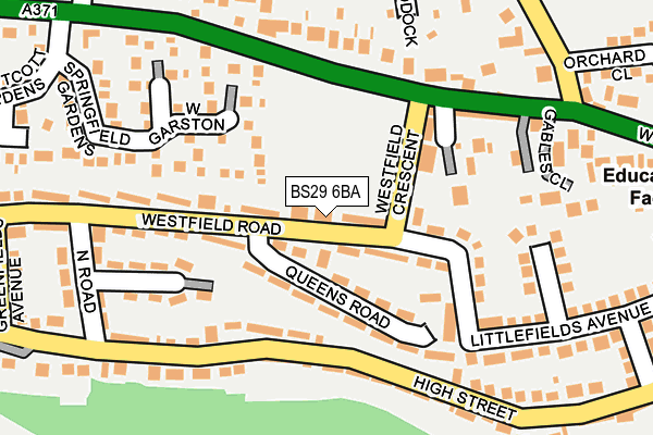 BS29 6BA map - OS OpenMap – Local (Ordnance Survey)