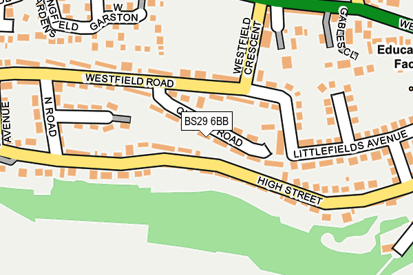 BS29 6BB map - OS OpenMap – Local (Ordnance Survey)