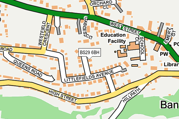 BS29 6BH map - OS OpenMap – Local (Ordnance Survey)