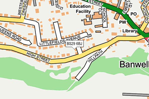 BS29 6BJ map - OS OpenMap – Local (Ordnance Survey)