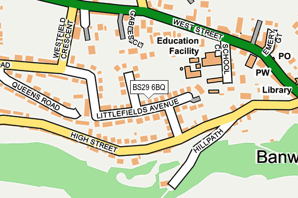 BS29 6BQ map - OS OpenMap – Local (Ordnance Survey)
