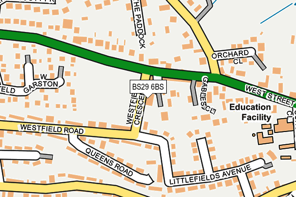 BS29 6BS map - OS OpenMap – Local (Ordnance Survey)