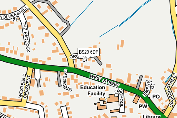 BS29 6DF map - OS OpenMap – Local (Ordnance Survey)
