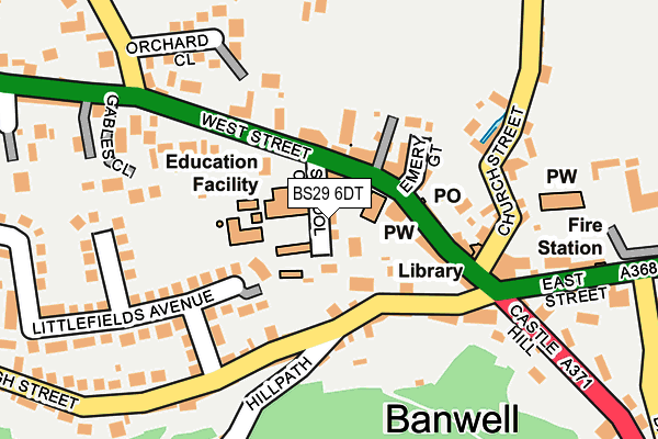 BS29 6DT map - OS OpenMap – Local (Ordnance Survey)