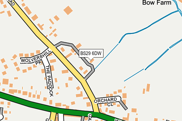 BS29 6DW map - OS OpenMap – Local (Ordnance Survey)