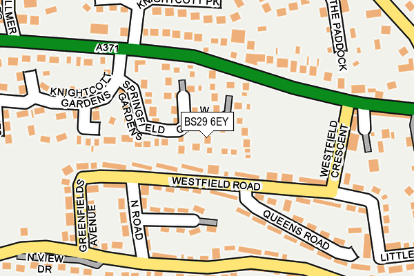 BS29 6EY map - OS OpenMap – Local (Ordnance Survey)