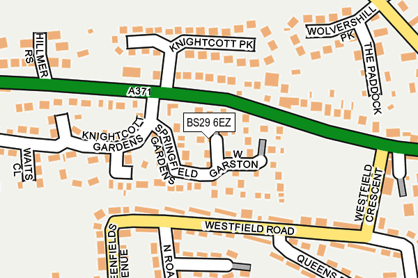 BS29 6EZ map - OS OpenMap – Local (Ordnance Survey)