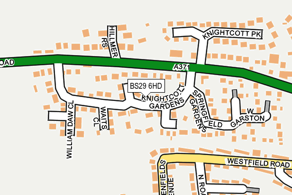 BS29 6HD map - OS OpenMap – Local (Ordnance Survey)
