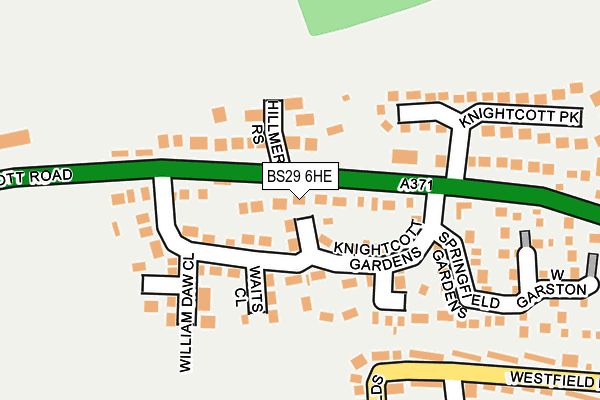 BS29 6HE map - OS OpenMap – Local (Ordnance Survey)