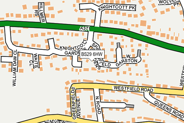 BS29 6HW map - OS OpenMap – Local (Ordnance Survey)