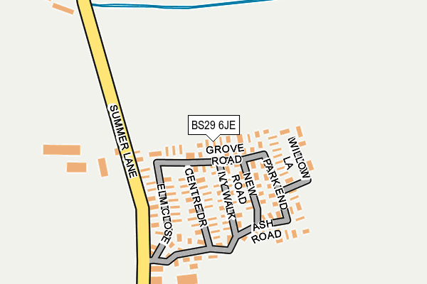 BS29 6JE map - OS OpenMap – Local (Ordnance Survey)