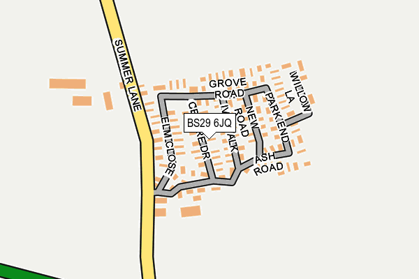 BS29 6JQ map - OS OpenMap – Local (Ordnance Survey)