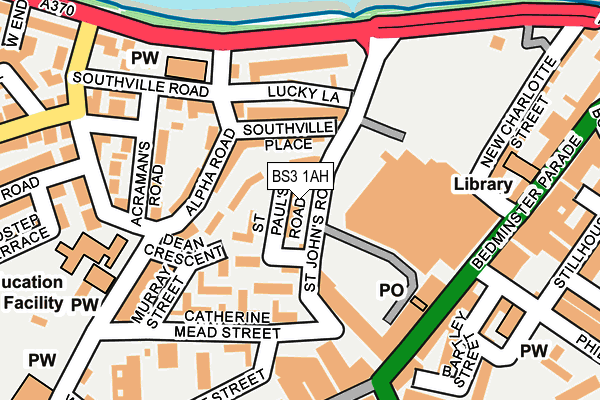 BS3 1AH map - OS OpenMap – Local (Ordnance Survey)