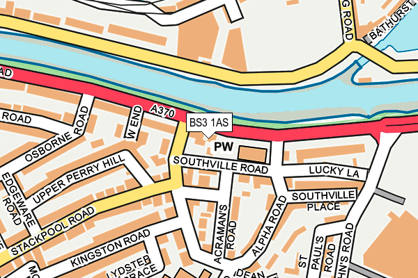 BS3 1AS map - OS OpenMap – Local (Ordnance Survey)