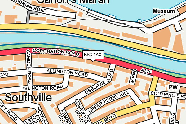 BS3 1AX map - OS OpenMap – Local (Ordnance Survey)
