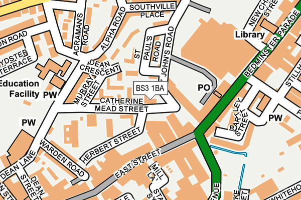BS3 1BA map - OS OpenMap – Local (Ordnance Survey)