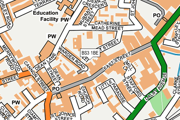 BS3 1BE map - OS OpenMap – Local (Ordnance Survey)