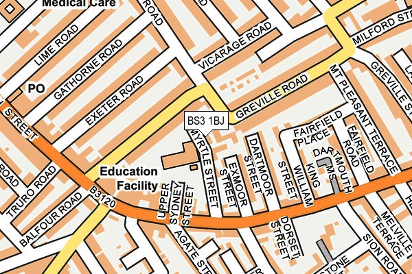 BS3 1BJ map - OS OpenMap – Local (Ordnance Survey)