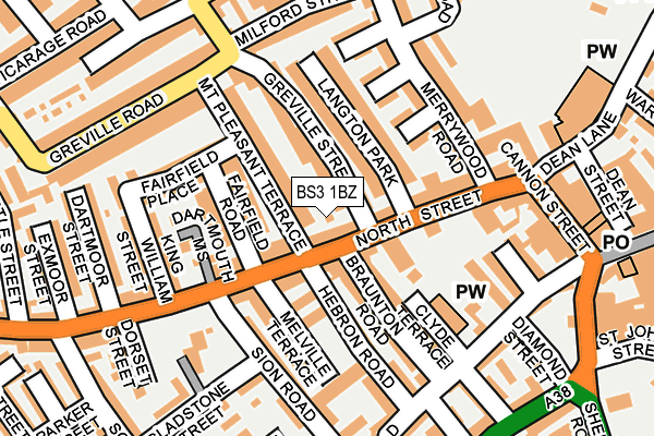 BS3 1BZ map - OS OpenMap – Local (Ordnance Survey)