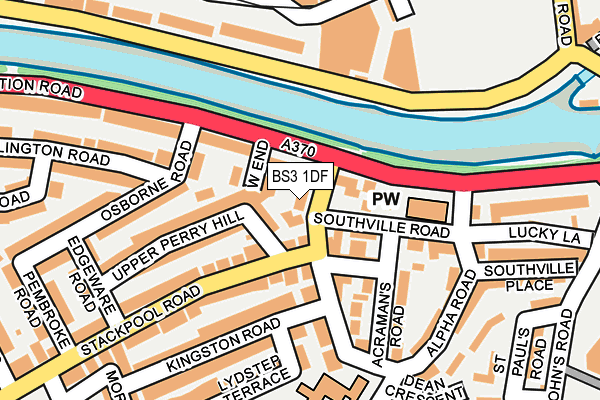 BS3 1DF map - OS OpenMap – Local (Ordnance Survey)