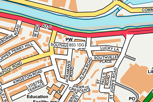 BS3 1DG map - OS OpenMap – Local (Ordnance Survey)