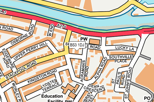 BS3 1DJ map - OS OpenMap – Local (Ordnance Survey)