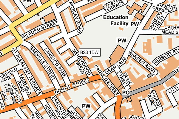 BS3 1DW map - OS OpenMap – Local (Ordnance Survey)