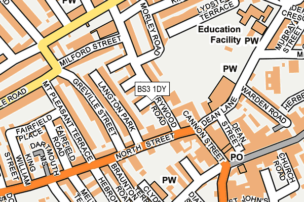 BS3 1DY map - OS OpenMap – Local (Ordnance Survey)