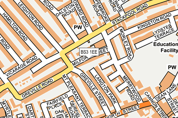 BS3 1EE map - OS OpenMap – Local (Ordnance Survey)