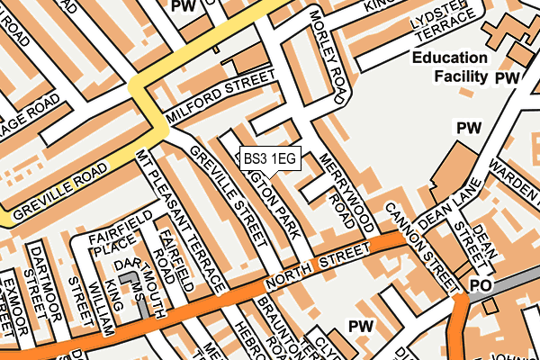 BS3 1EG map - OS OpenMap – Local (Ordnance Survey)