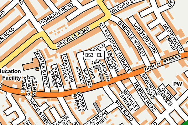 BS3 1EL map - OS OpenMap – Local (Ordnance Survey)