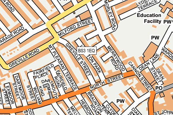 BS3 1EQ map - OS OpenMap – Local (Ordnance Survey)