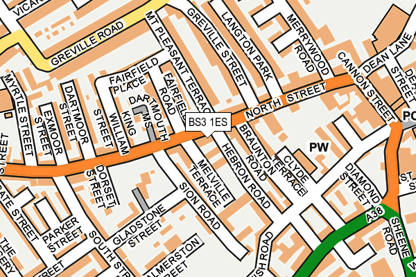 BS3 1ES map - OS OpenMap – Local (Ordnance Survey)