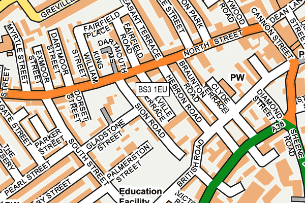 BS3 1EU map - OS OpenMap – Local (Ordnance Survey)