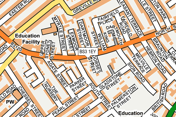 BS3 1EY map - OS OpenMap – Local (Ordnance Survey)