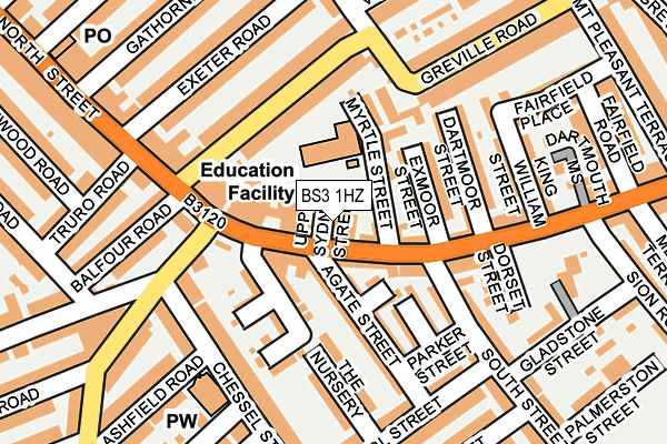 BS3 1HZ map - OS OpenMap – Local (Ordnance Survey)