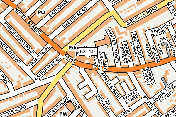 BS3 1JF map - OS OpenMap – Local (Ordnance Survey)