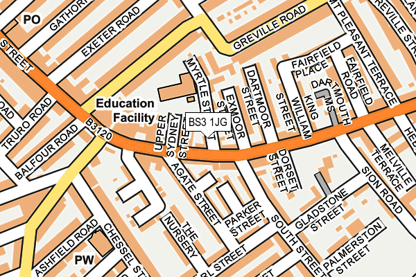 BS3 1JG map - OS OpenMap – Local (Ordnance Survey)