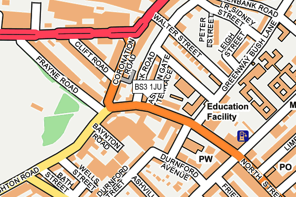 BS3 1JU map - OS OpenMap – Local (Ordnance Survey)