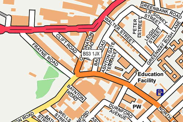 BS3 1JX map - OS OpenMap – Local (Ordnance Survey)
