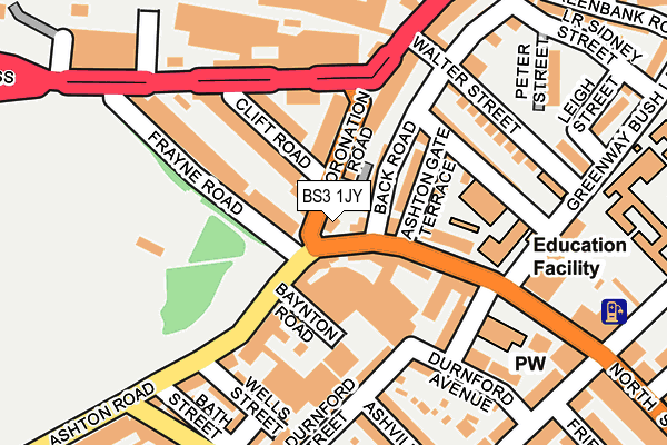 BS3 1JY map - OS OpenMap – Local (Ordnance Survey)