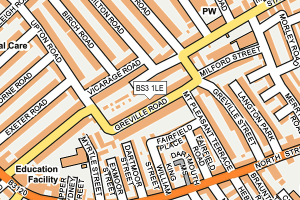 BS3 1LE map - OS OpenMap – Local (Ordnance Survey)