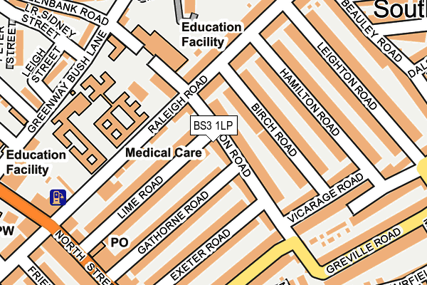 BS3 1LP map - OS OpenMap – Local (Ordnance Survey)