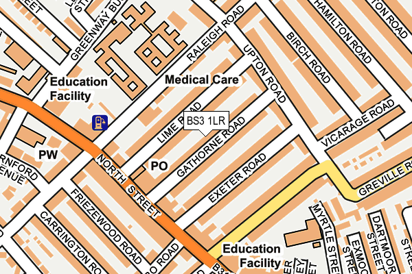 BS3 1LR map - OS OpenMap – Local (Ordnance Survey)