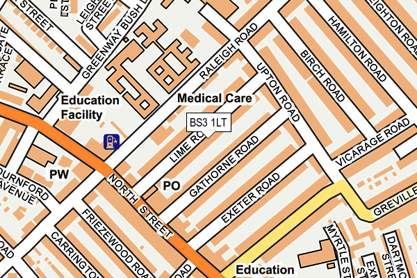 BS3 1LT map - OS OpenMap – Local (Ordnance Survey)