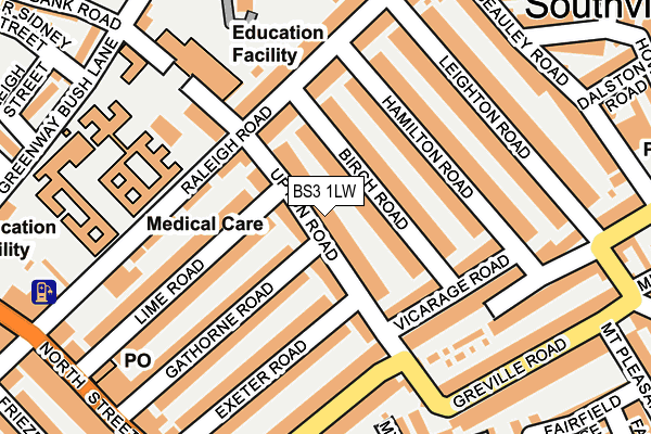 BS3 1LW map - OS OpenMap – Local (Ordnance Survey)