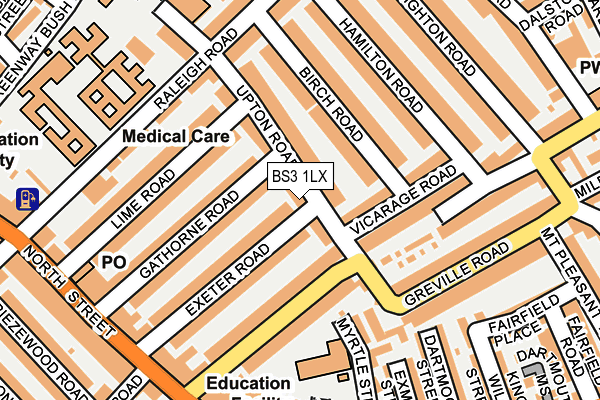 BS3 1LX map - OS OpenMap – Local (Ordnance Survey)