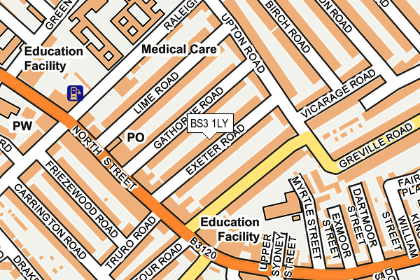 BS3 1LY map - OS OpenMap – Local (Ordnance Survey)